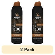 (2 pack) Australian Gold SPF 30 Continuous Spray Sunscreen with Instant Bronzer, 6 oz