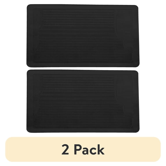 (2 pack) Auto Drive 1PC Car Floor Mat Cargo Utility Black - Universal Fit, AD071717B