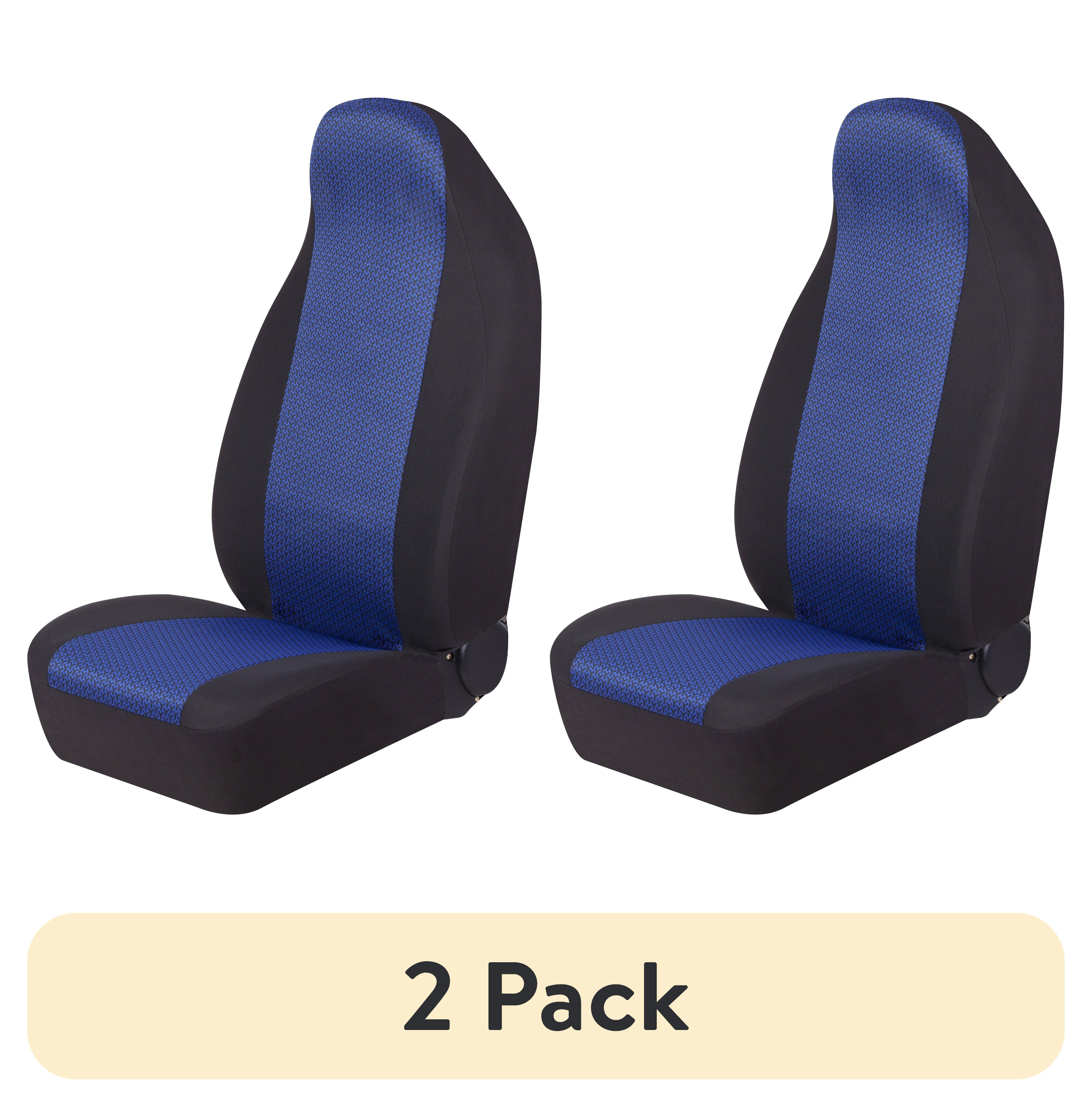 (2 pack) Auto Drive 1pc Atlanta Blue Seat Cover-Universal Fit, Assembled Product-2202SC263