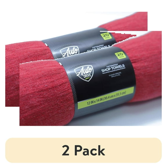 (2 pack) Auto Drive 20 Pcs Pack Shop Towel