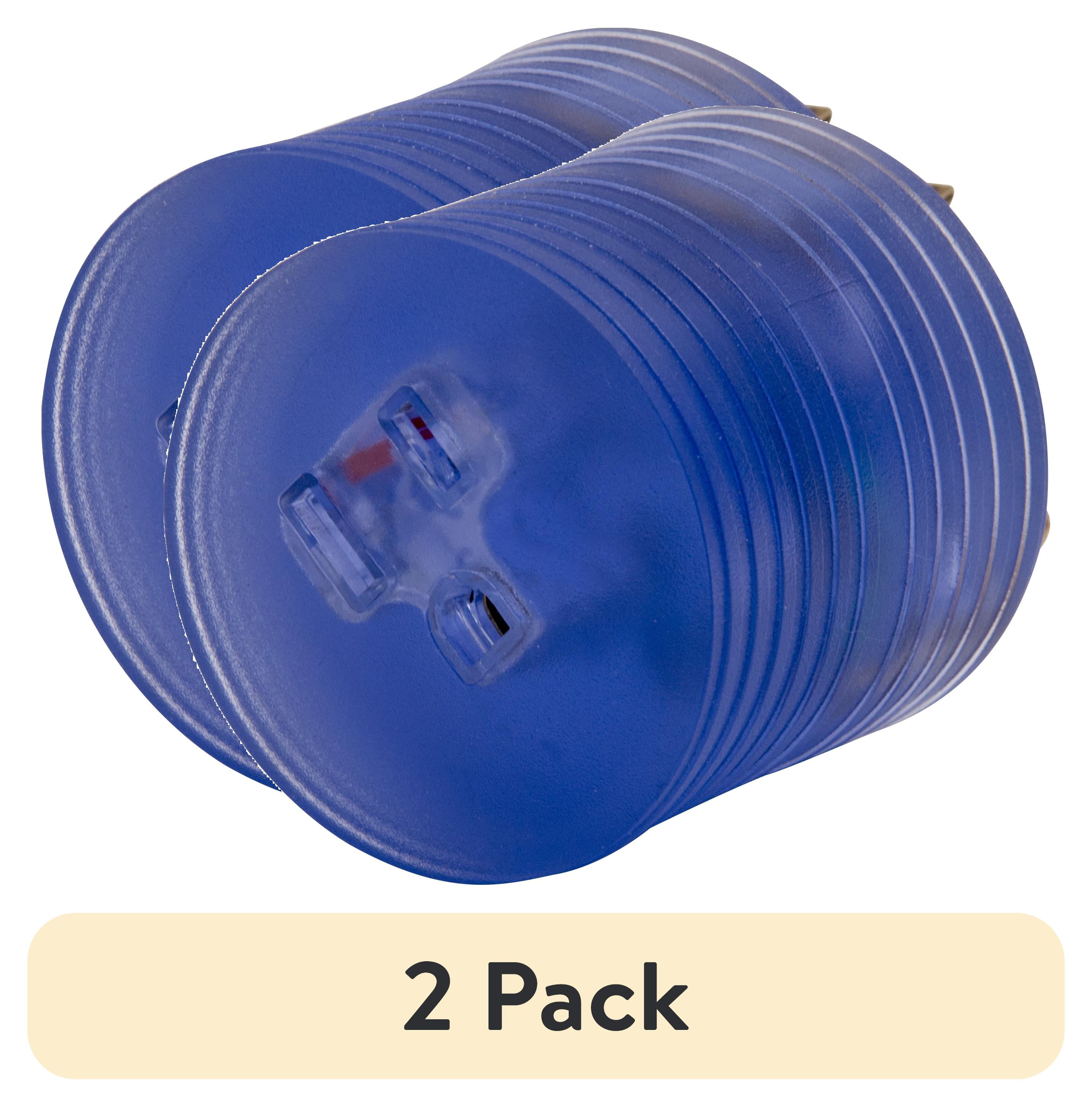(2 pack) Auto Drive 30 to 15-Amp Universal RV Power Adapter with Light, Clear Blue, Durable PVC Material