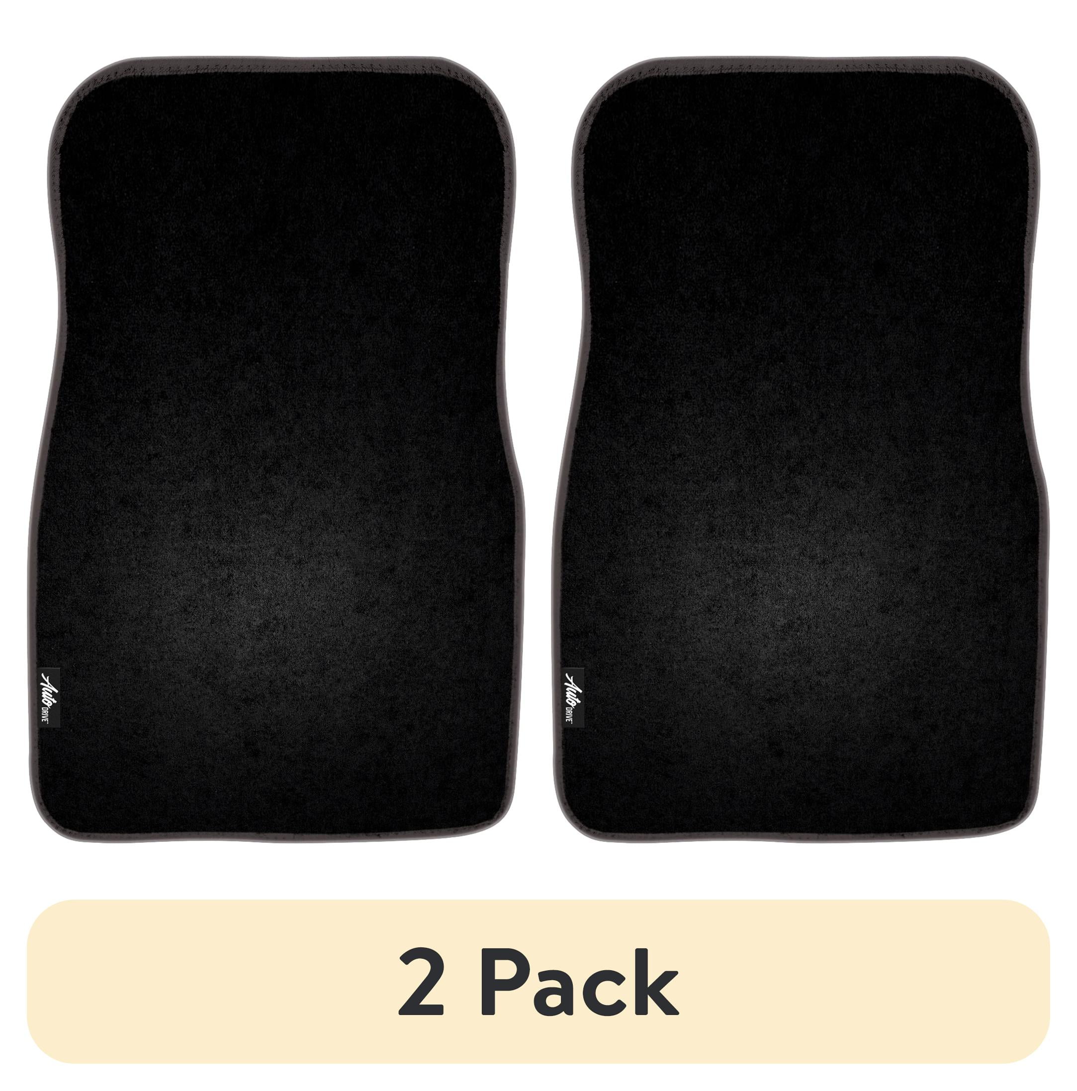 (2 pack) Auto Drive 4 Piece Medium Pile Carpet Floor Mat Set Black, 78920WDI
