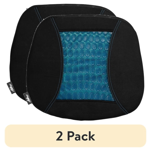 (2 pack) Auto Drive 40277WDI Gel and Memory Foam Posterior Cushion, Black, 1.68 lbs
