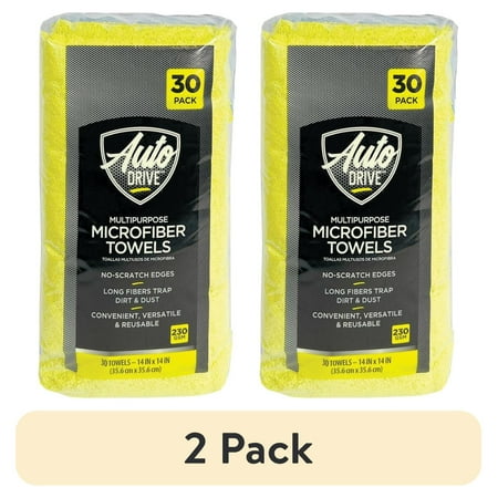 (2 pack) Auto Drive 14" x 14" Multipurpose Microfiber Towels, 30 pack, Multicolor price history and forecast - Auto Drive MPX-220305
