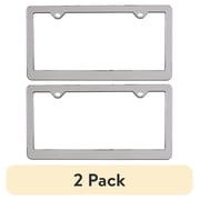 2 pack Auto Drive Chrome Metal Automotive Dealer License Plate Frame, 90154W
