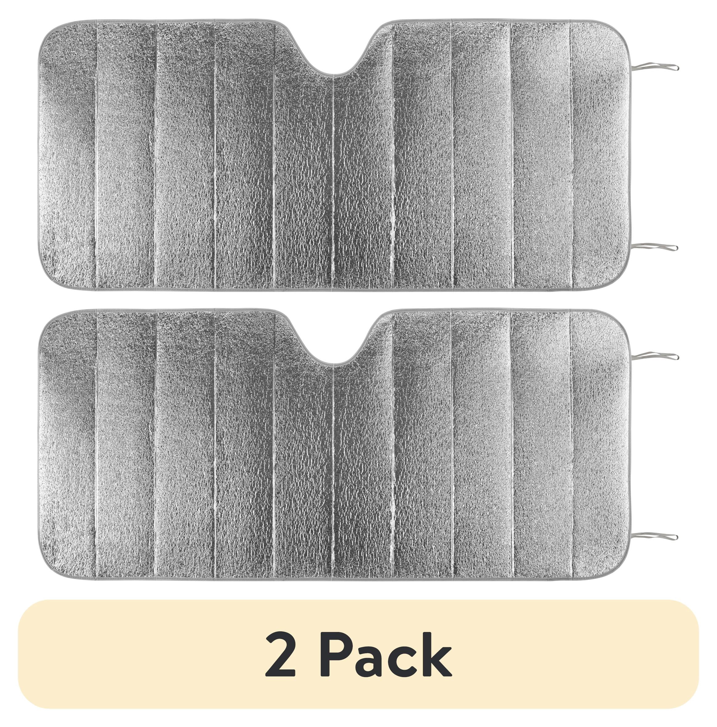 (2 pack) Auto Drive Lightweight Silver Accordion Sunshade 1 pack,63" x 28.5"