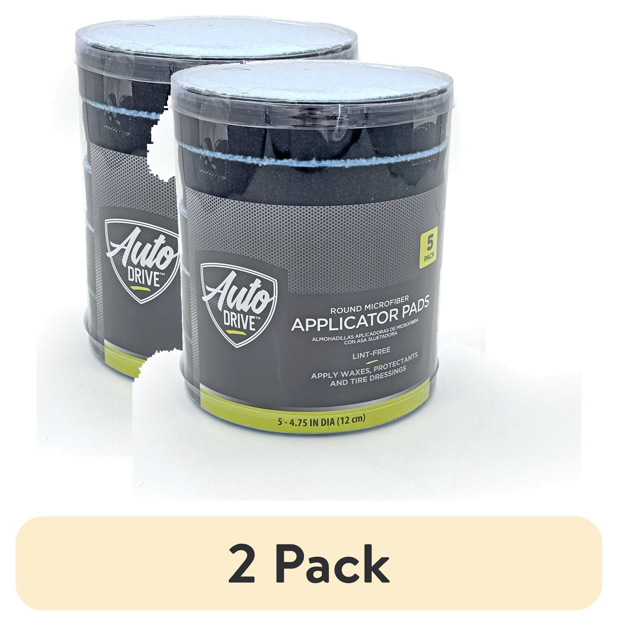 (2 pack) Auto Drive Microfiber Car Applicator Pads, Wax & Polish, Edgeless Design, 5 pack