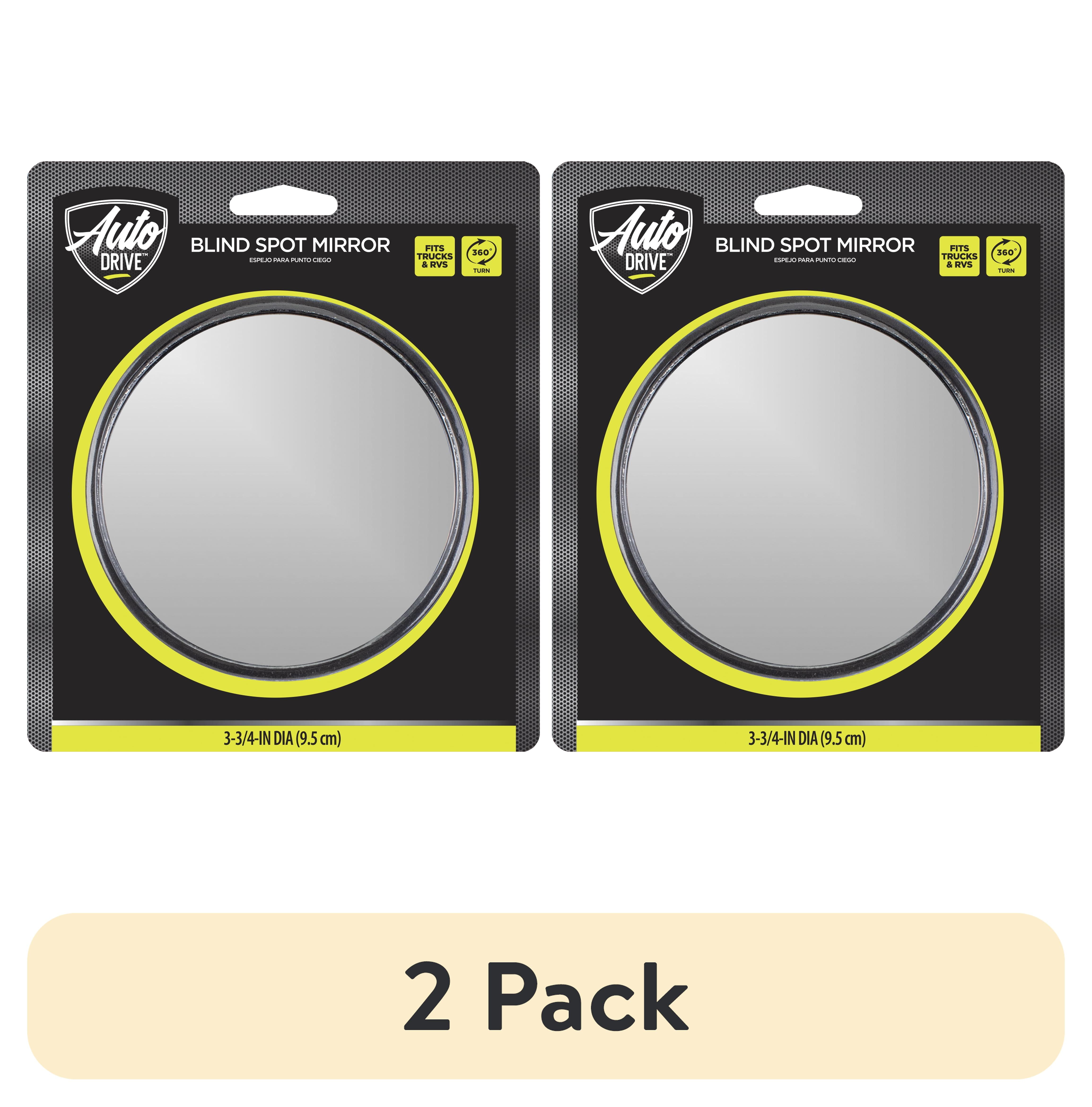 (2 pack) Auto Drive&nbsp;RV and Truck Adjustable Blind Spot Mirror, Universal Fit, Black