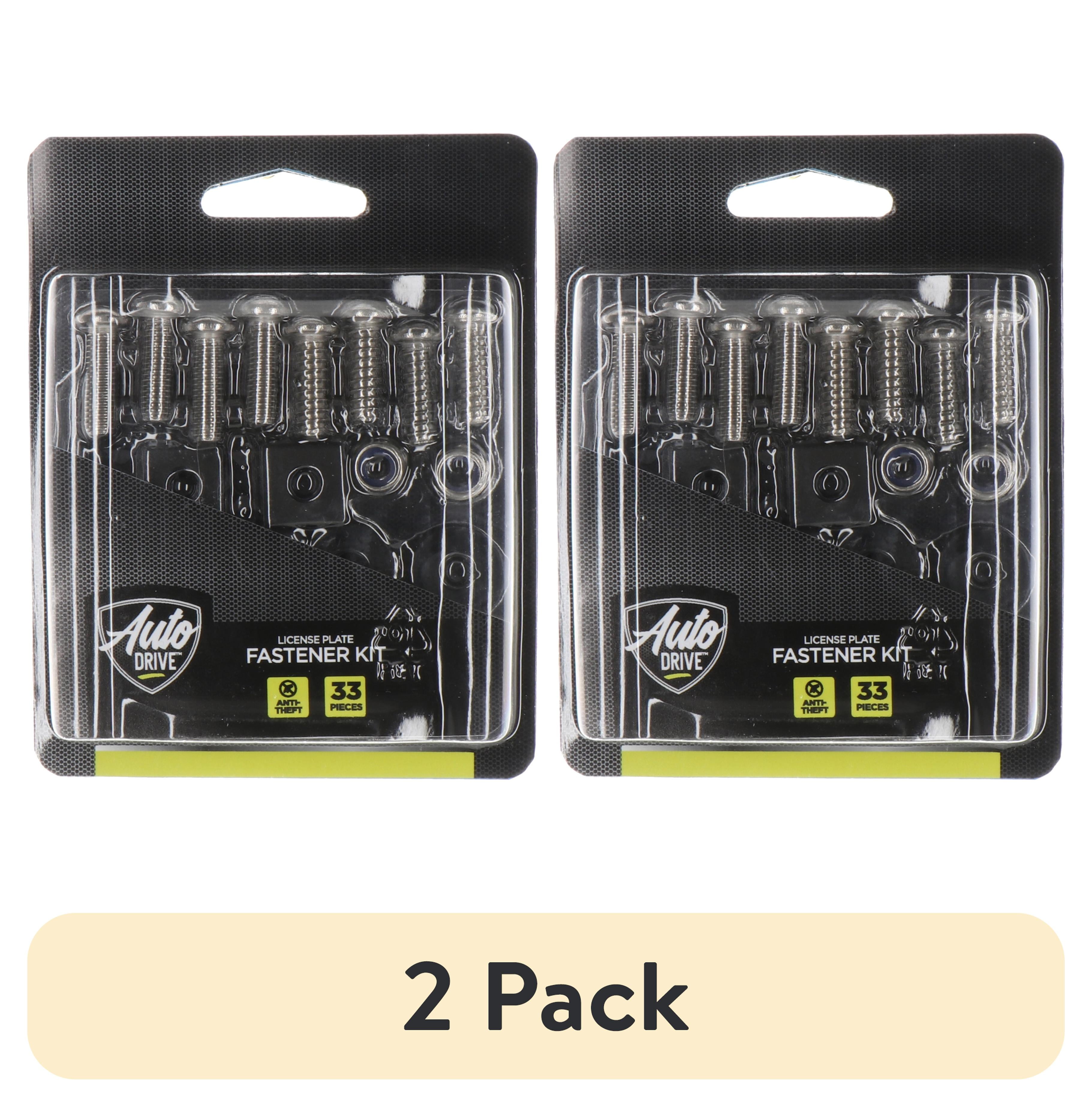 Auto Drive Stainless Steel License Plate Frame Mounting Kit 33 Pc