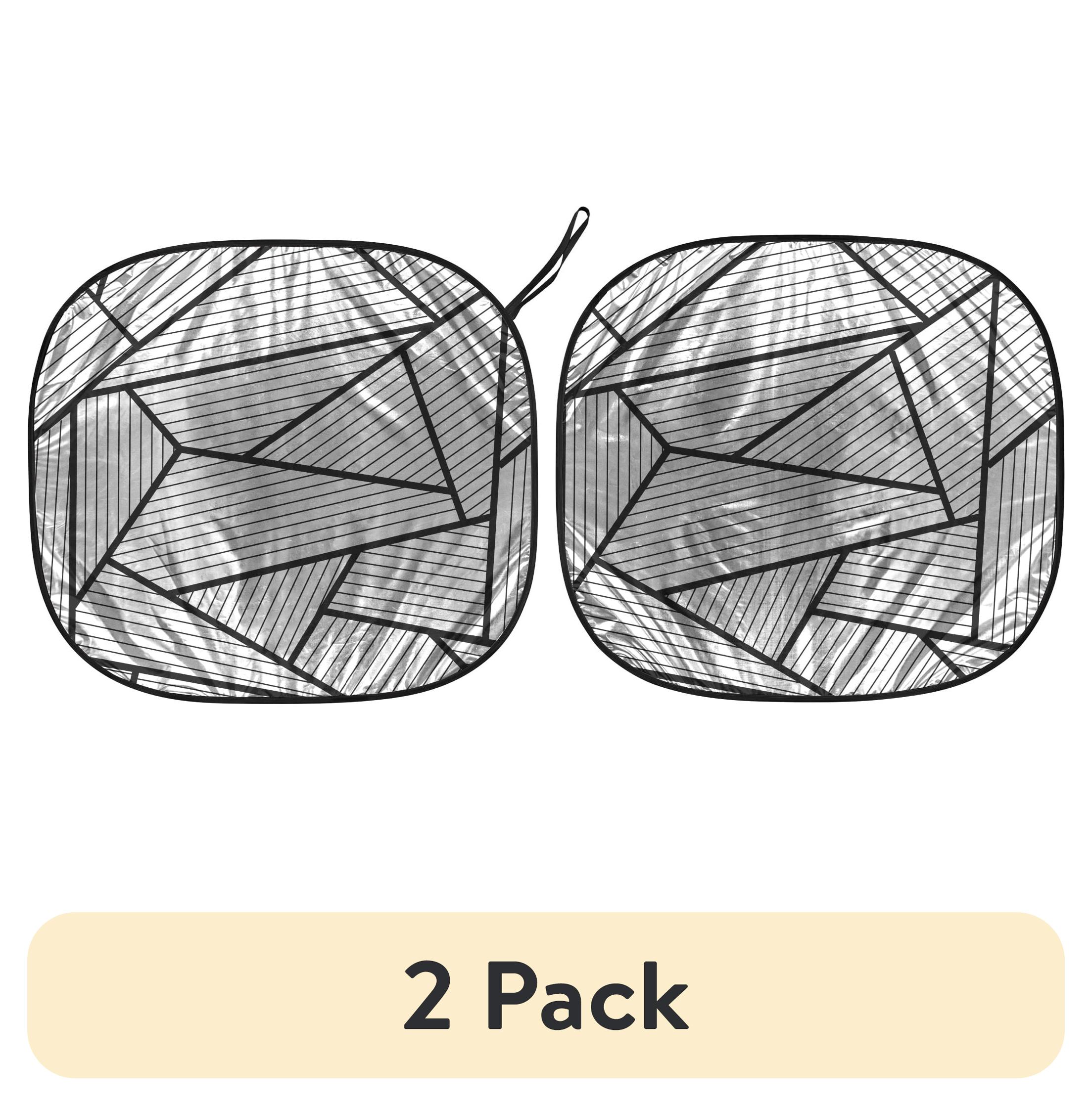 Auto Drive Two Counts Polygon Universal Fit Twist Sunshade, 28.5