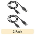 thumbnail image 1 of (2 pack) Auto Drive USB-C to USB-A, 3ft, Charging & Data Sync Cable, PVC, Black, Single Pack, 1 of 11