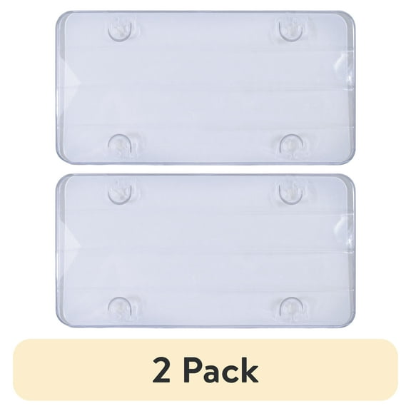 (2 pack) Auto Drive Universal Automotive License Plate Cover Unbreakable Clear Dome, 92615W, 12.5" x 6.5"