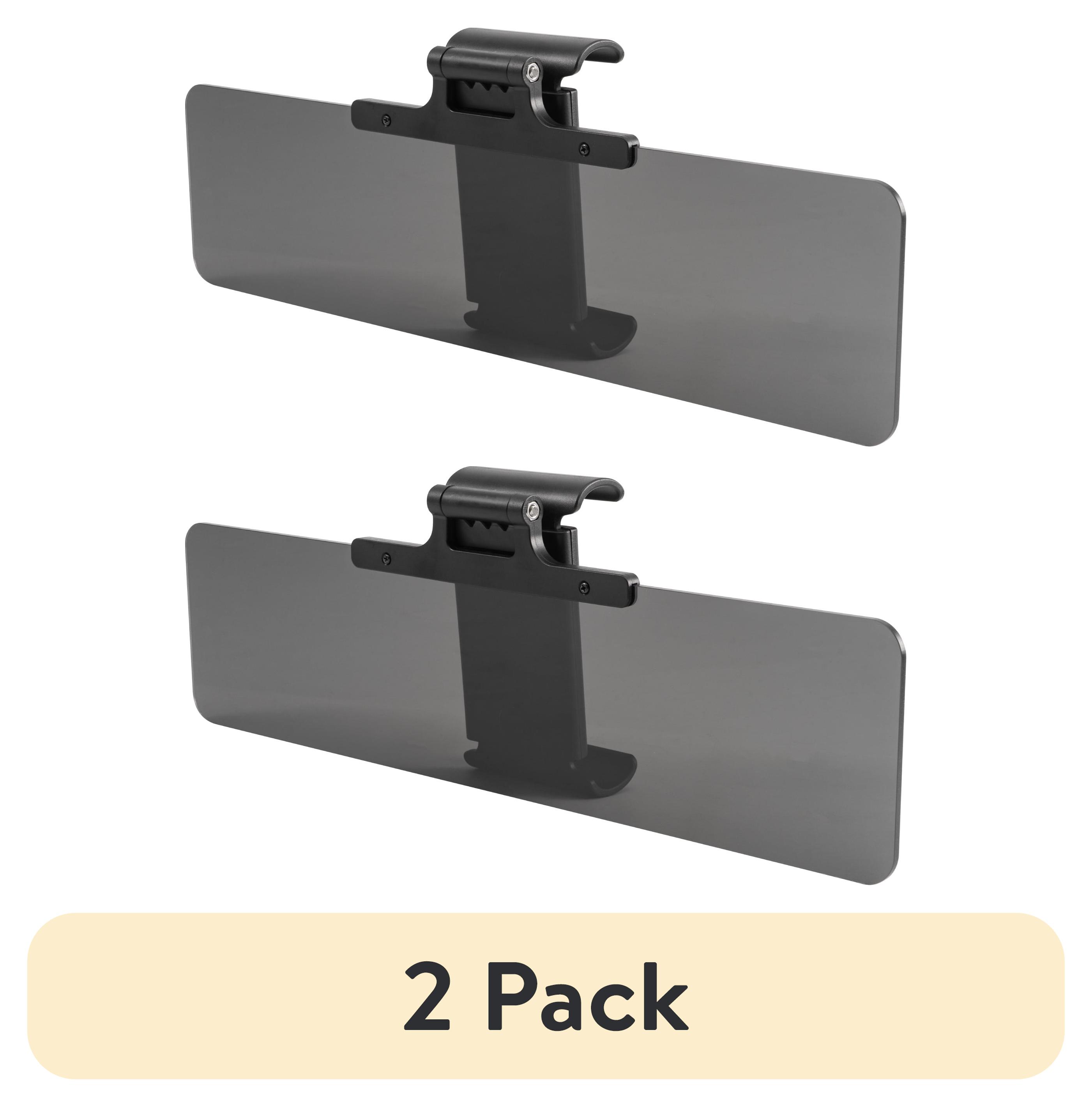 (2 pack) Auto Drive Universal Fit Anti-Glare Tinted Sun Visor Filtering Out Glare 1 Count ,Size 14X3.5"