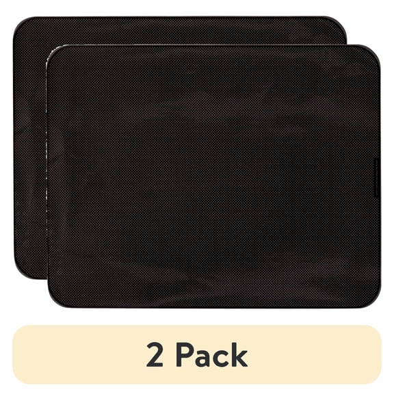 (2 pack) Auto Drive Universal Fit Side Window Repeat Using Black PVC Static Cling Sun Shade 1 Pack, 12" x 16"