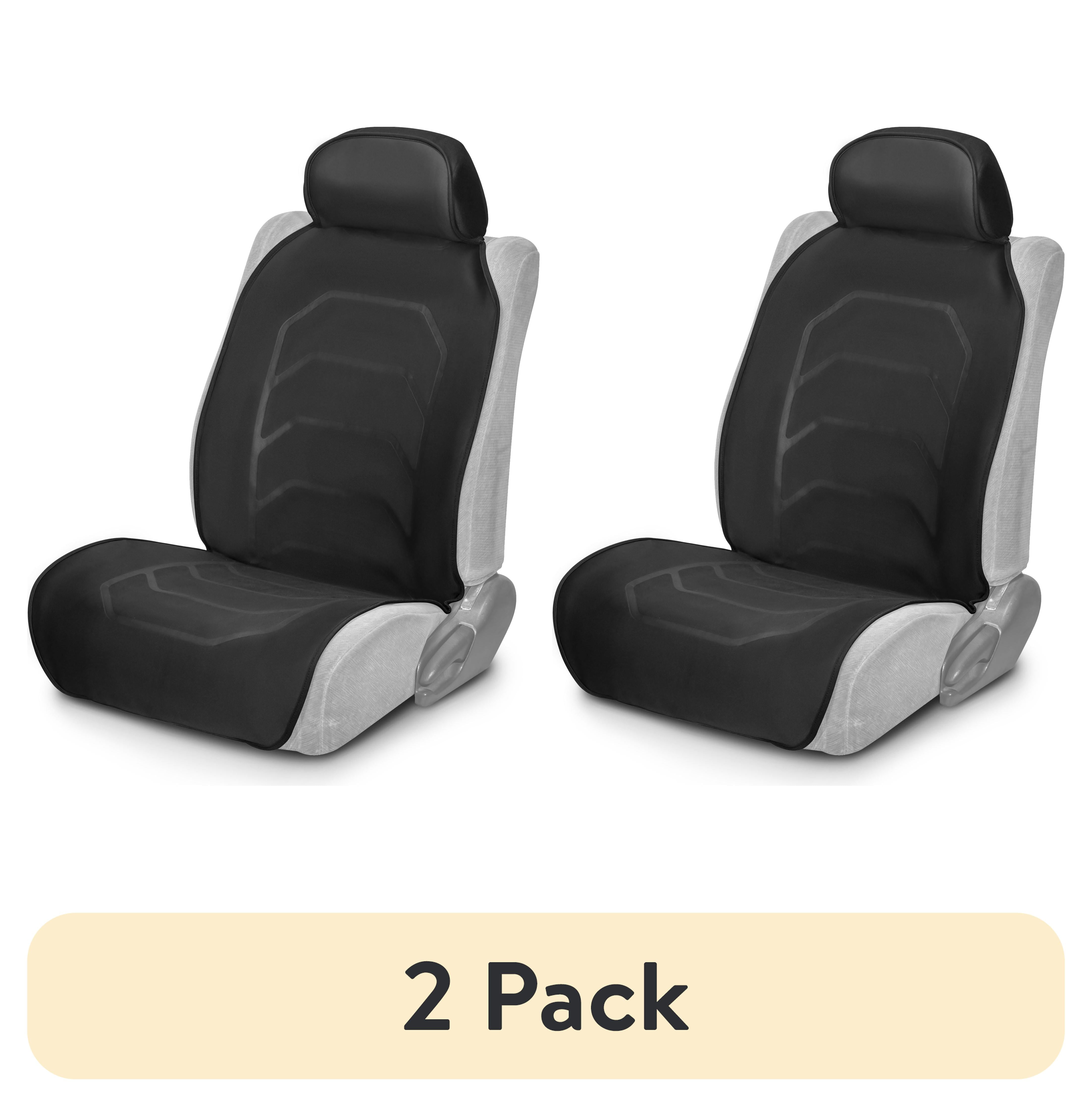 (2 pack) Auto Drive Waterproof Seat Protector Black, Universal Fit, SC533234