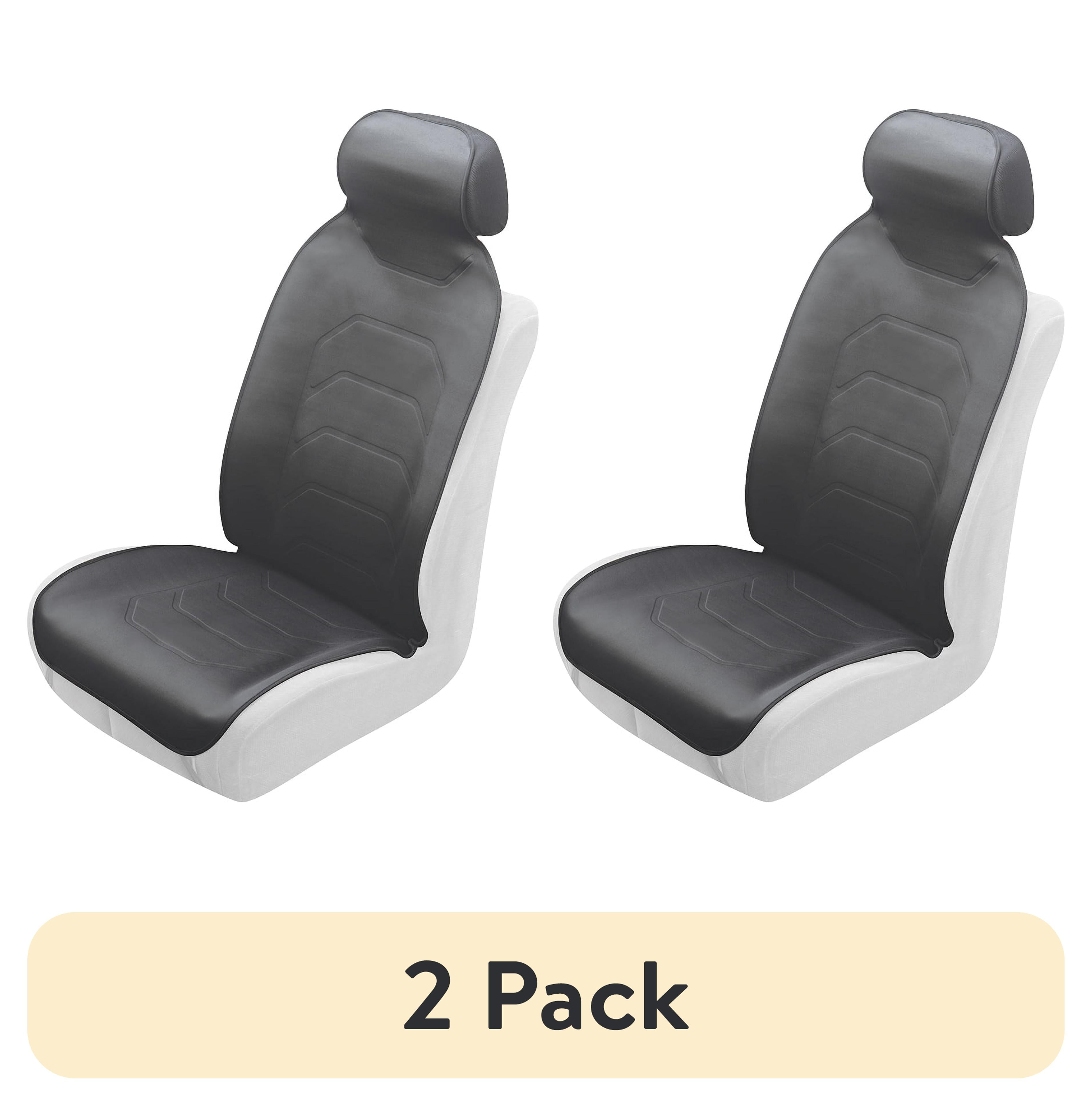 (2 pack) Auto Drive Black Universal Fit Waterproof Seat Protector