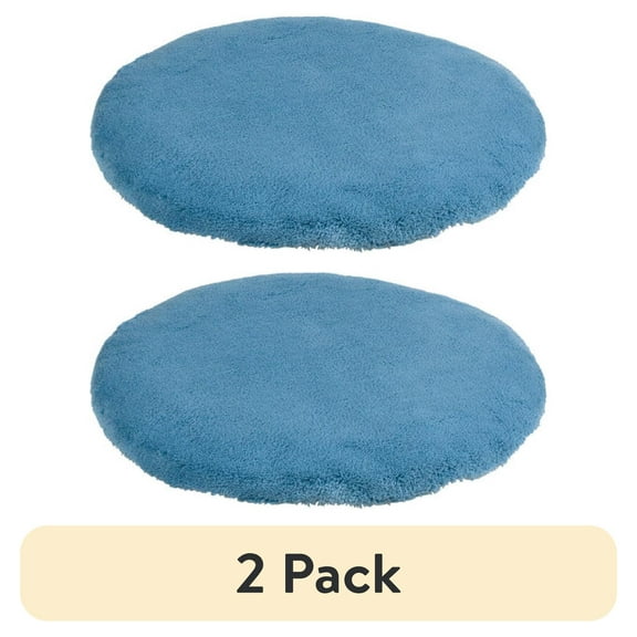 (2 pack) Auto Spa 5"-6" Microfiber Bonnet, Microfiber Material,2PK, Blue