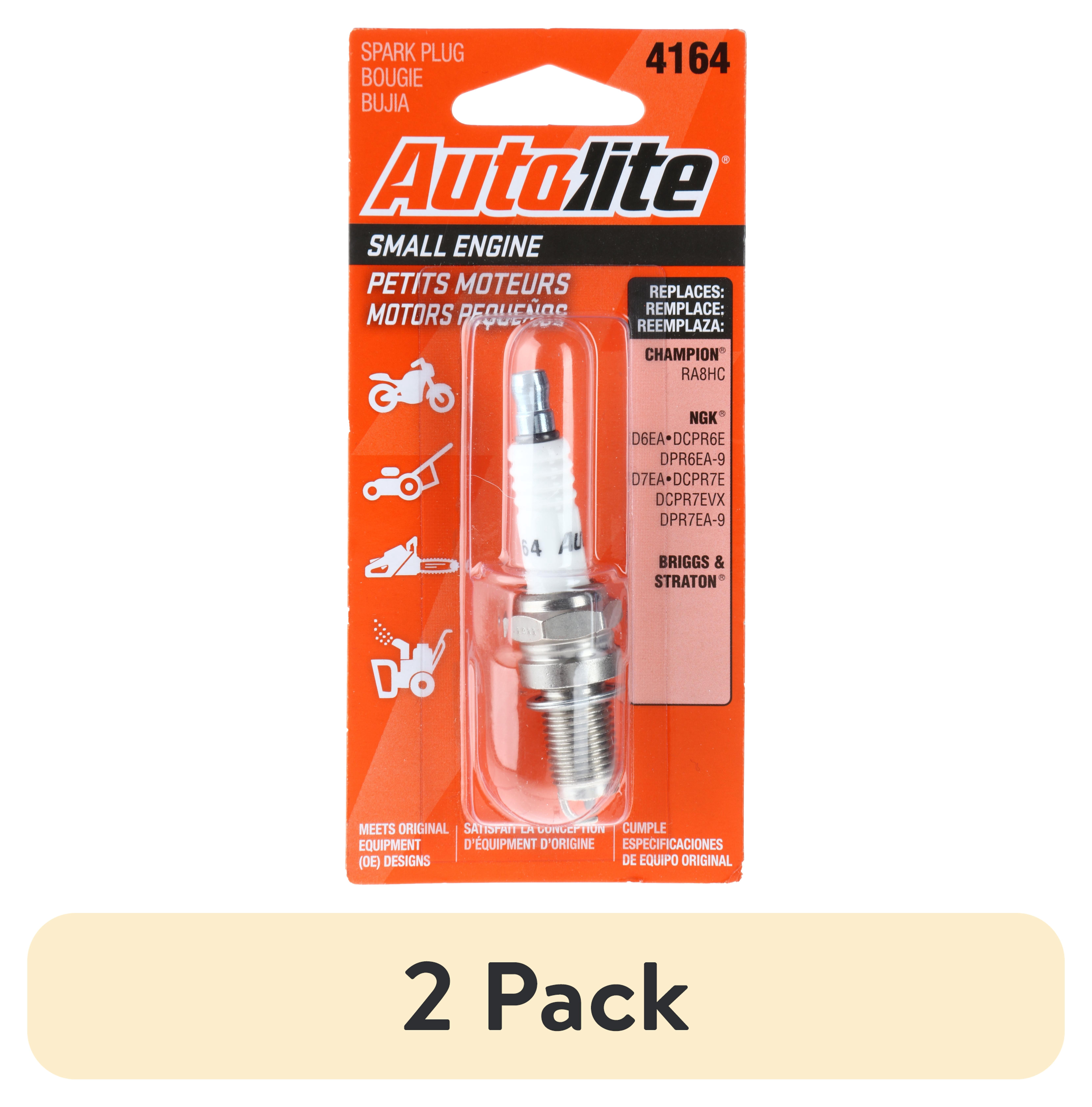 (2 pack) Autolite Power Sport Spark Plug, 4164DP, for Select Harley-Davidson, Honda and Yamaha Fits select: 1988-1991 BMW M3, 1989-1990 CHRYSLER TC
