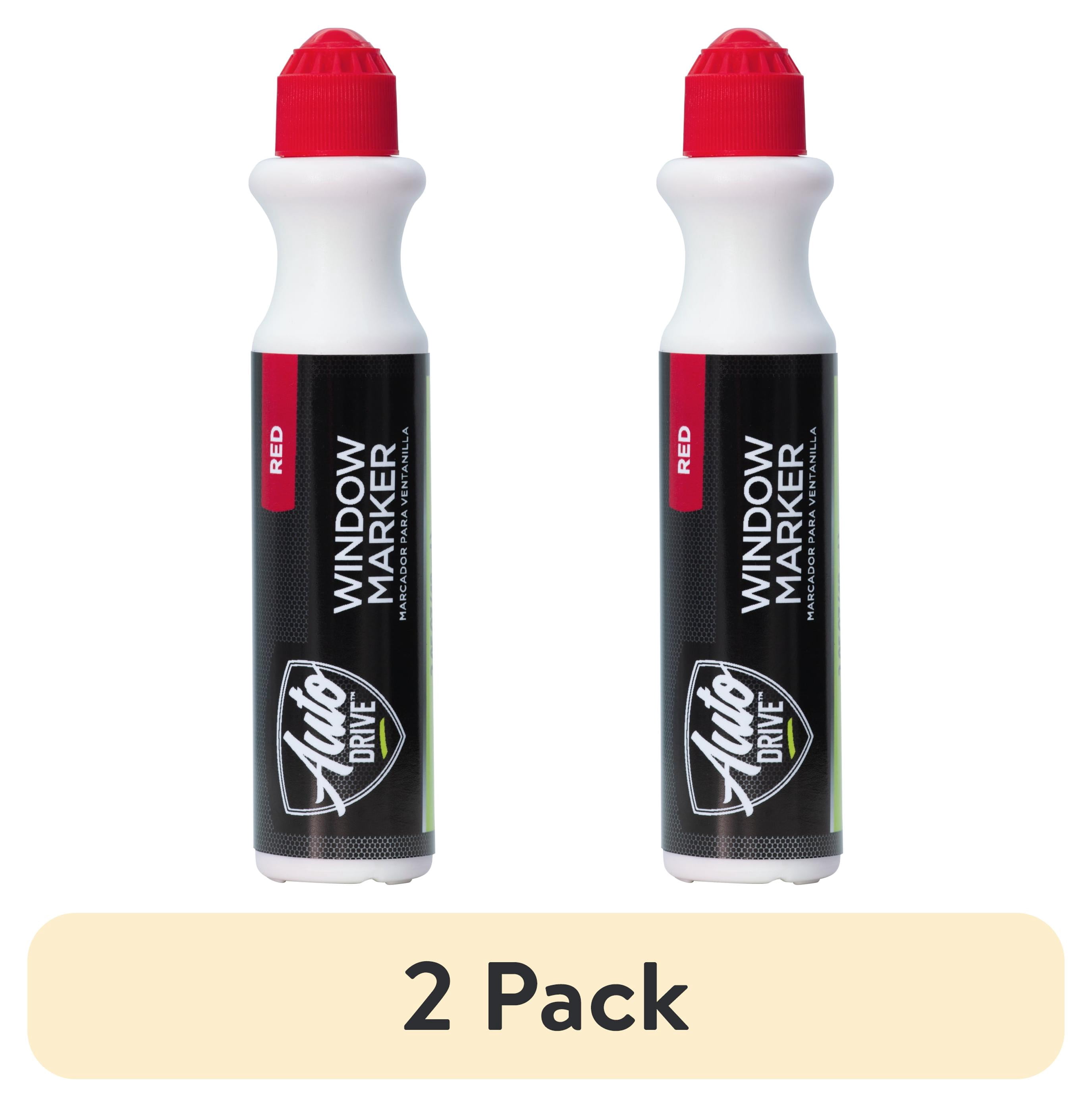(2 pack) Auto Drive Automotive Window Marker, Red