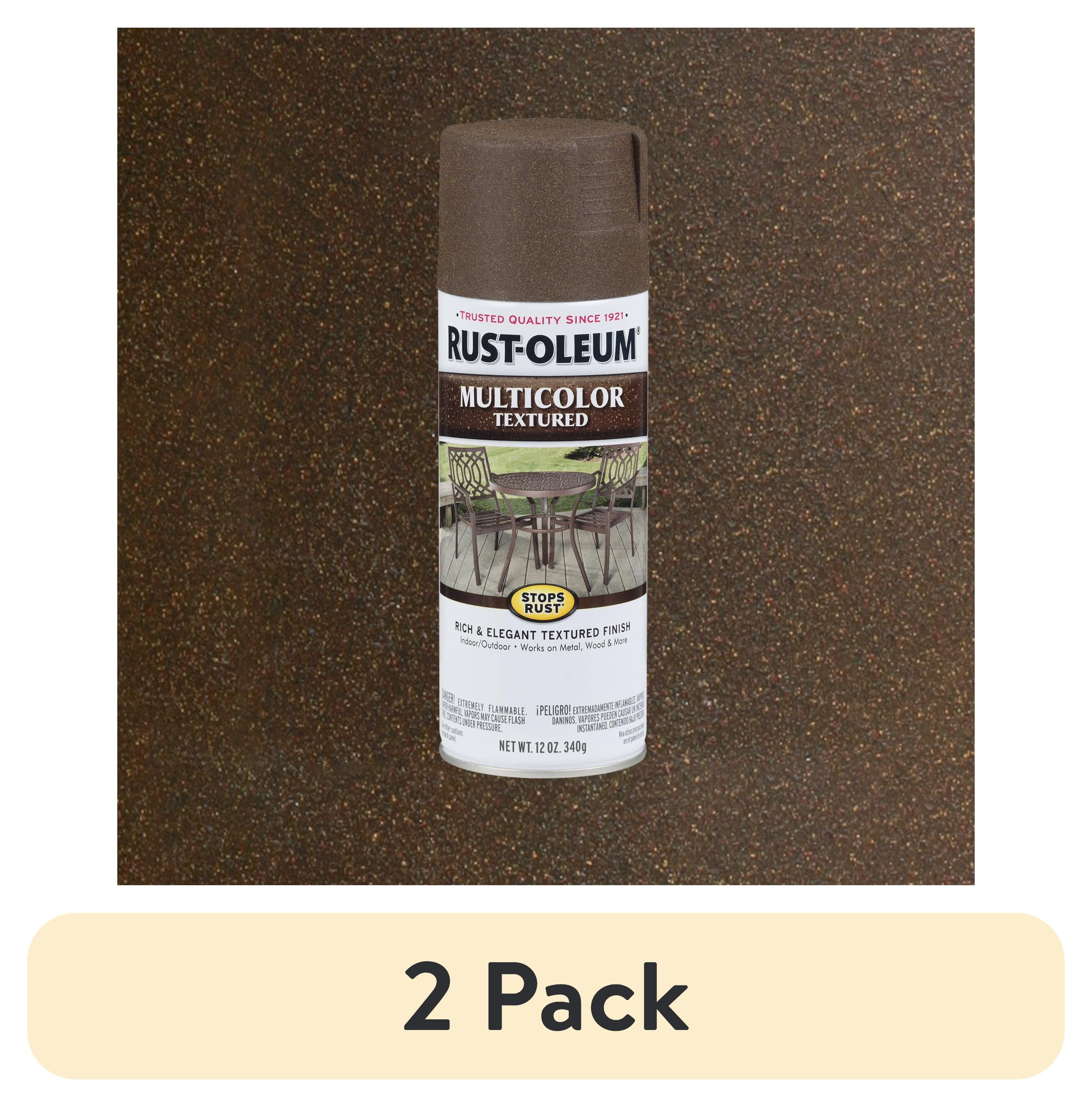 2 pack) Aged Iron, Rust-Oleum Stops Rust Multi-Color Textured