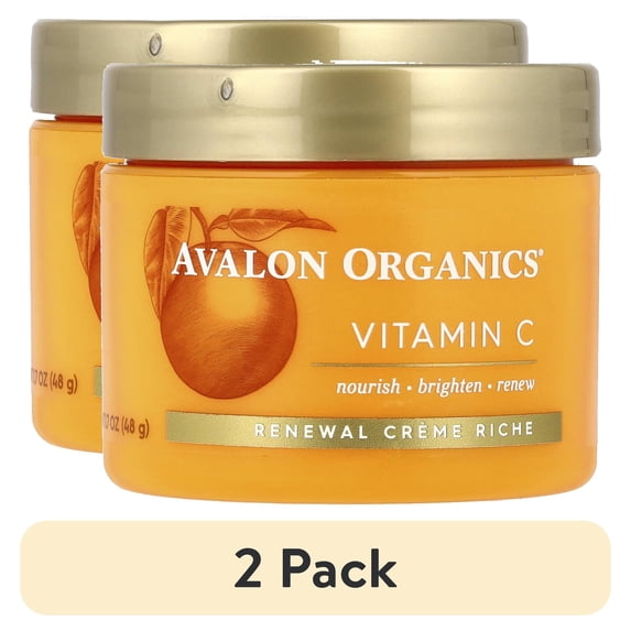 (2 pack) Avalon Organics Vitamin C Renewal Creme Riche, 1.7 oz