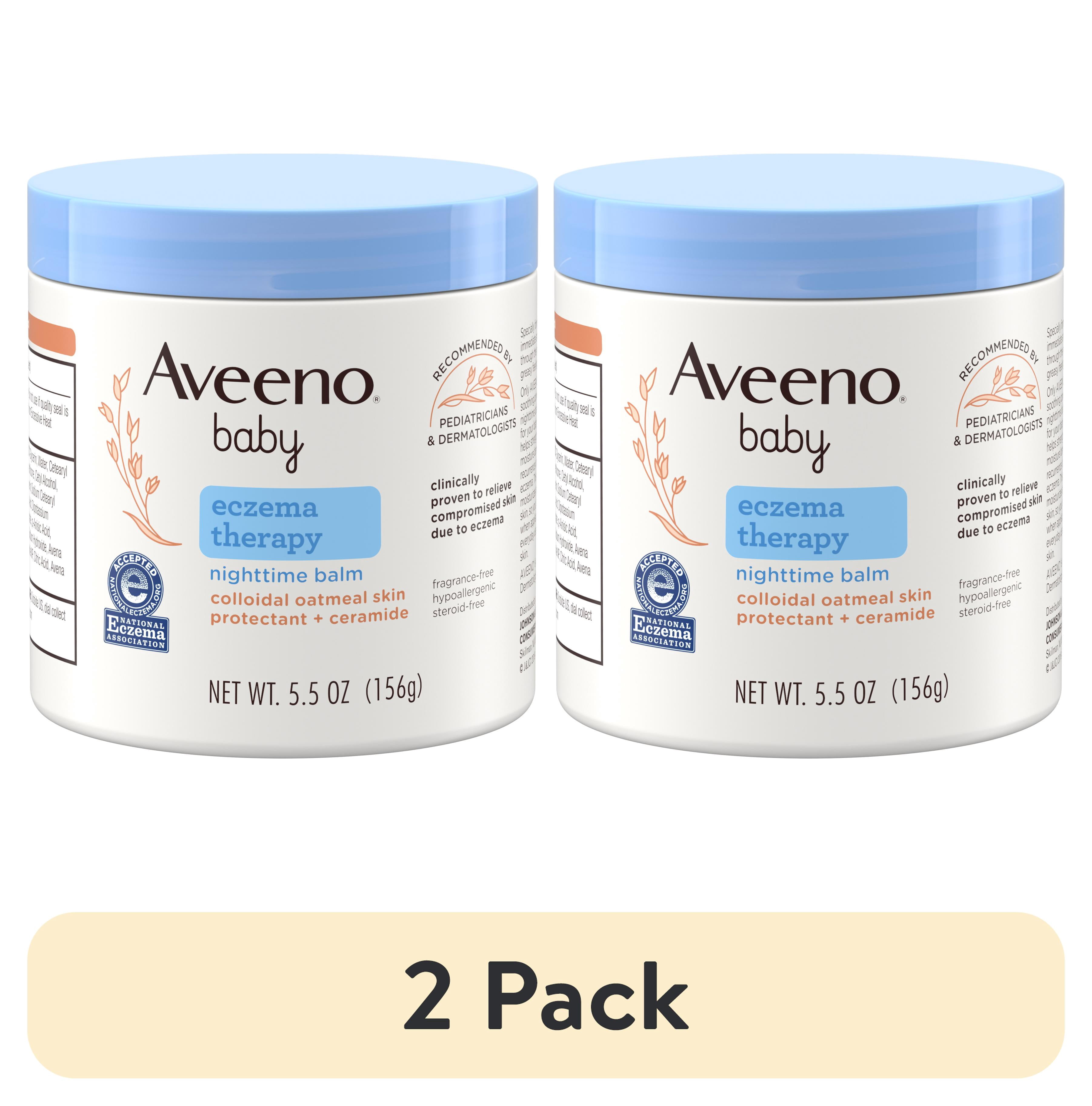 (2 pack) Aveeno Baby Eczema Therapy Nighttime Body Balm, Colloidal Oatmeal, 5.5 oz