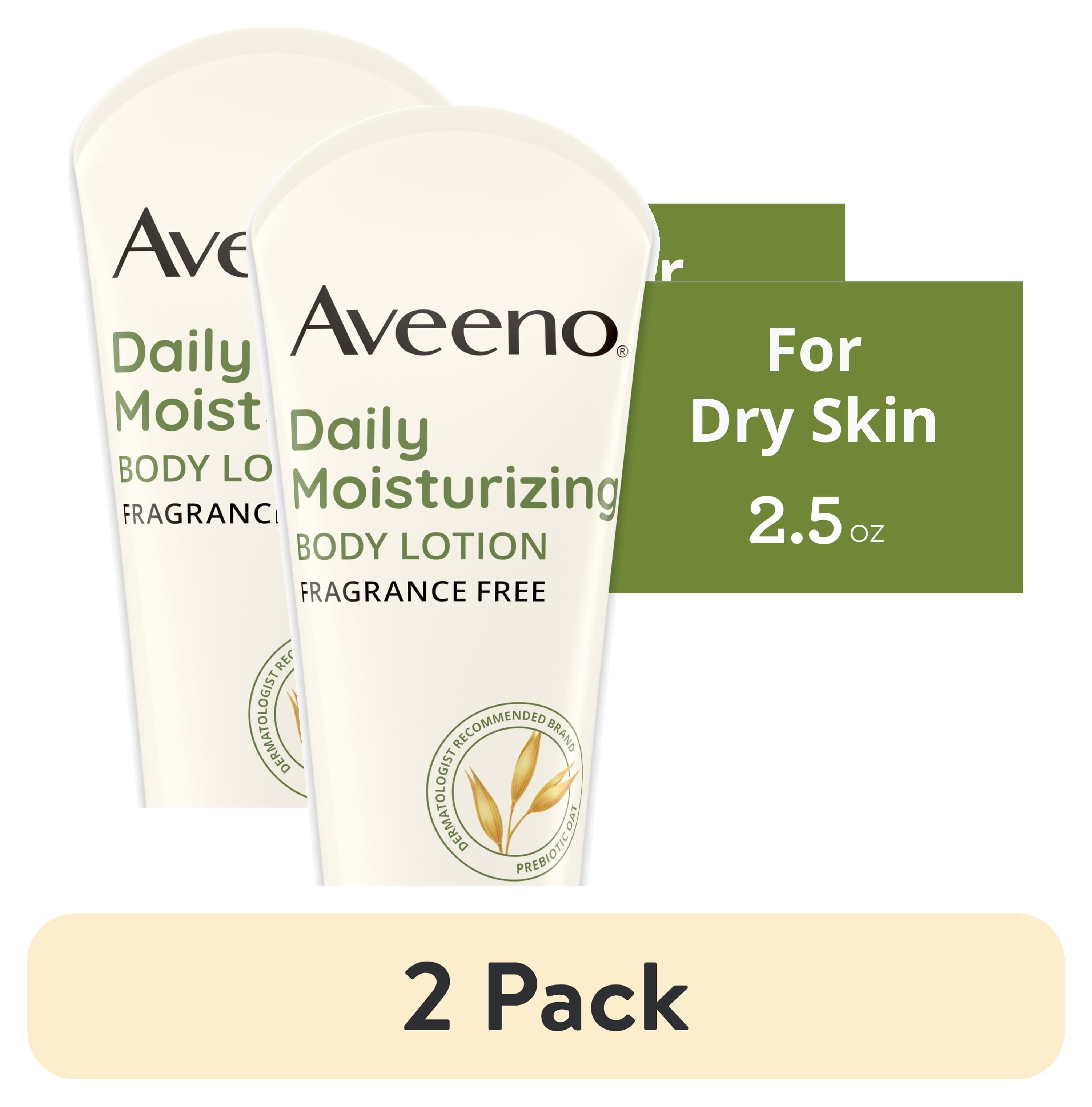 (2 pack) Aveeno Daily Moisturizing Body Lotion with Oat for Dry Skin, 2.5 fl oz