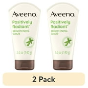 (2 pack) Aveeno Positively Radiant Brightening & Exfoliating Face Scrub, Face Wash, 5 oz