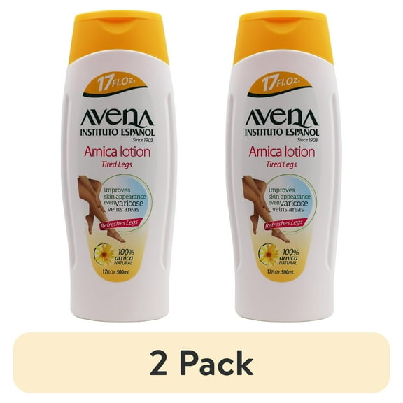 (2 pack) Avena Instituto Espanol Arnica Lotion Tired Legs to Refresh and Improve Skin Appearance, 17 fl oz.