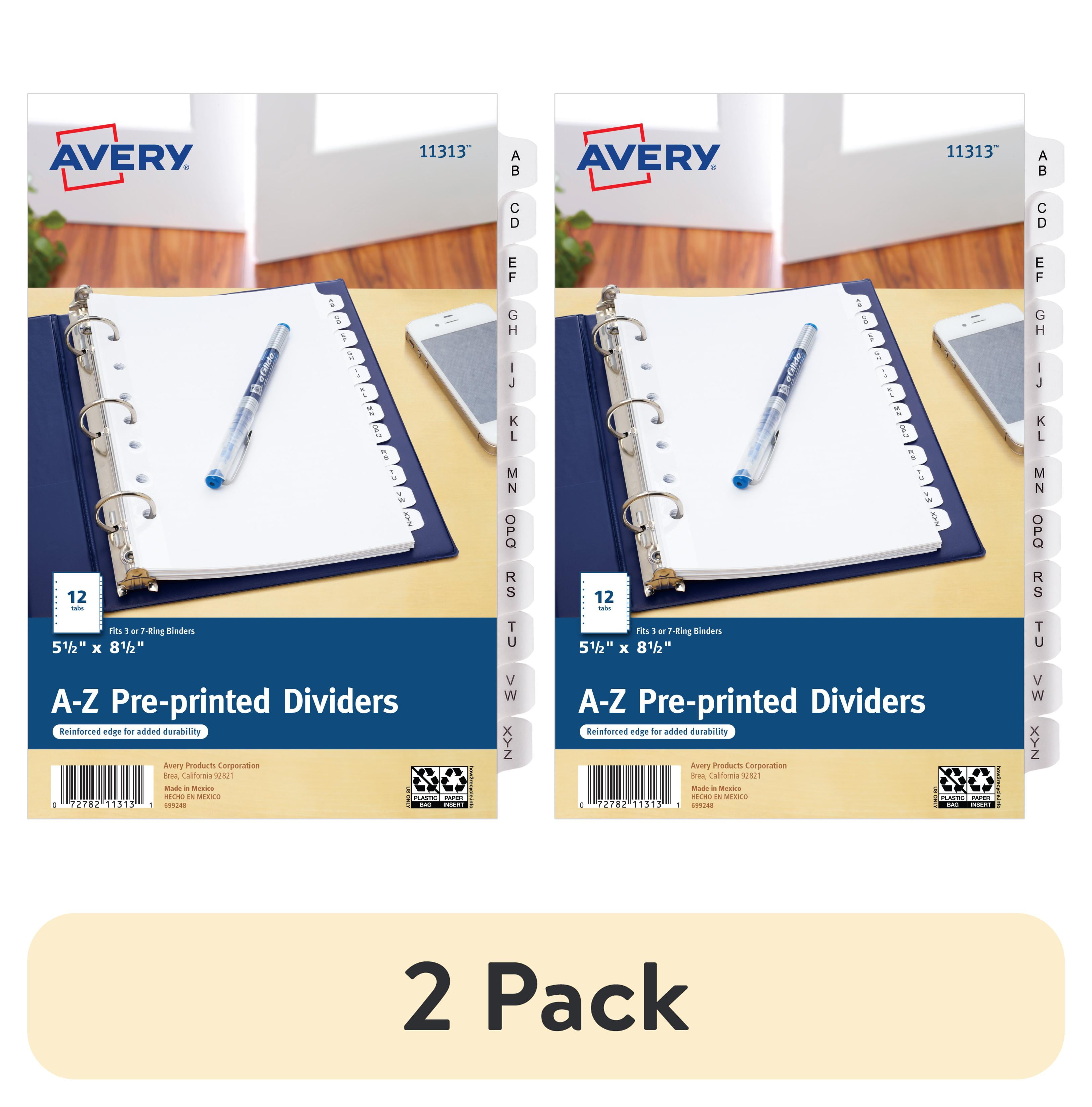 chizMISSION UV PREVENTER 5本セット Avery 8-Tab Mini Binder Dividers, 5.5