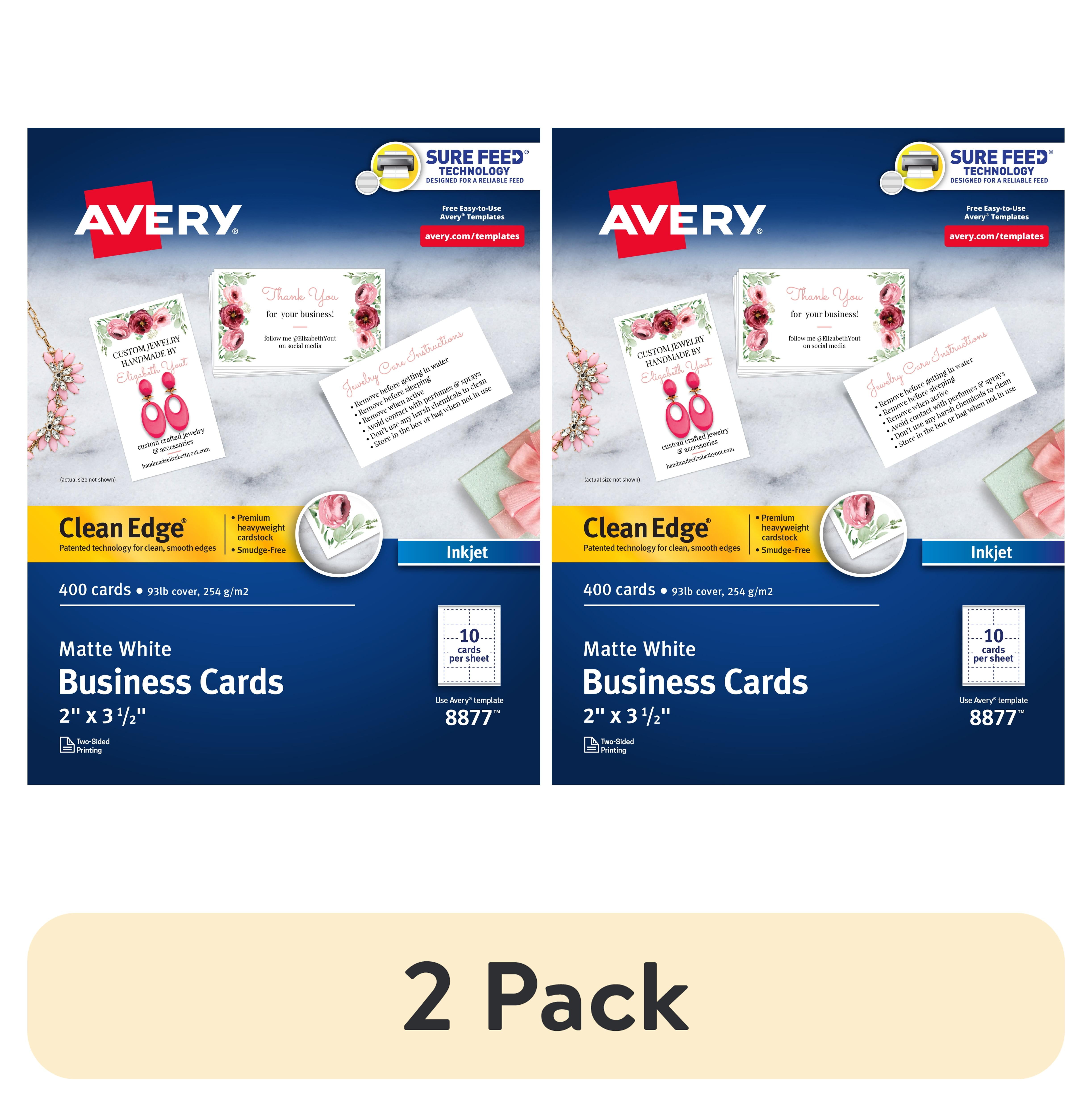 (2 pack) Avery Clean Edge Business Cards, 2