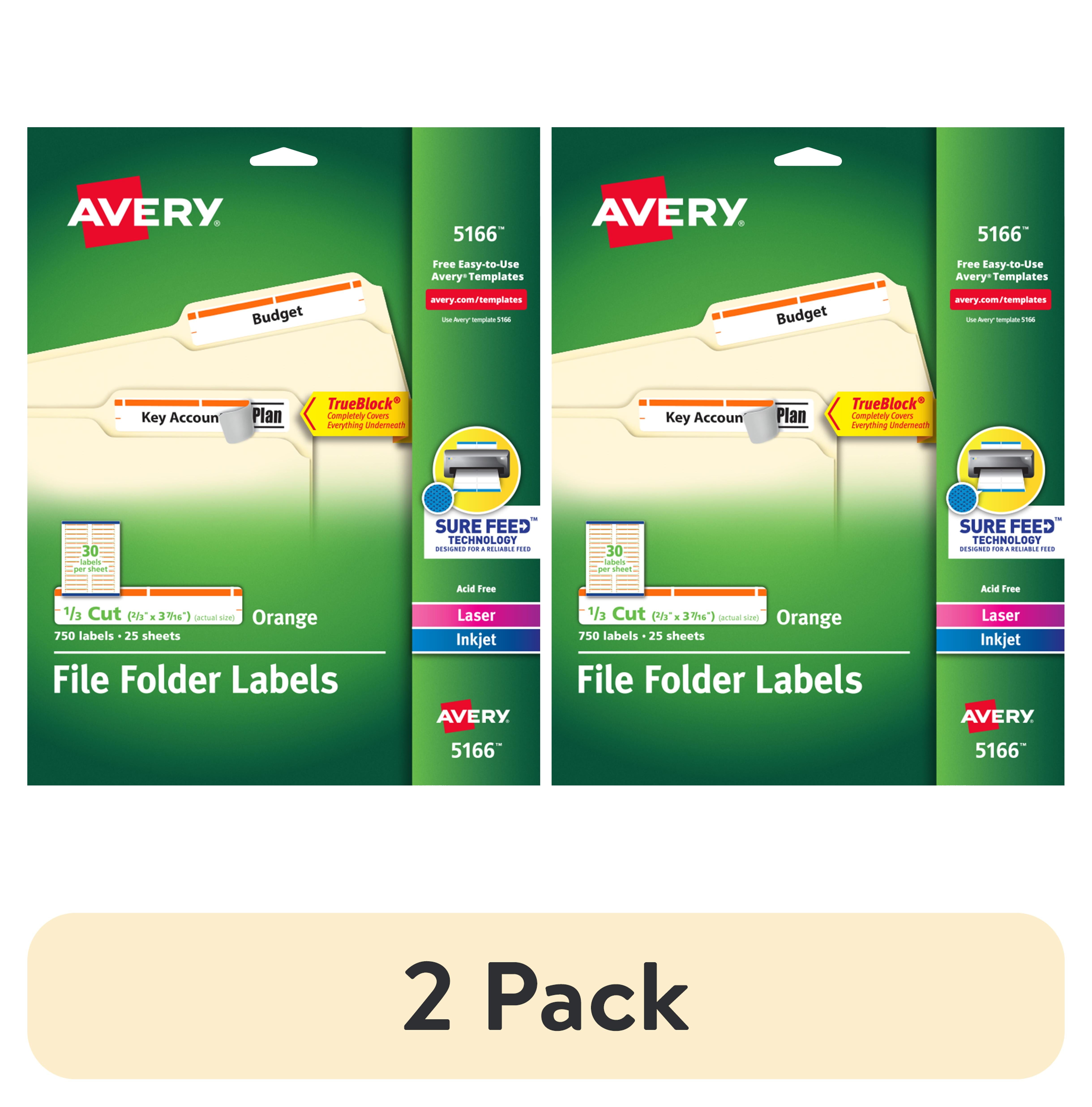 (2 pack) Avery File Folder Labels, 2/3