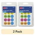thumbnail image 1 of (2 pack) Avery Garage Sale Labels, Prepriced, 3/4" Round, Paper, Removable, Neon Colors, 315 Labels, 1 of 5