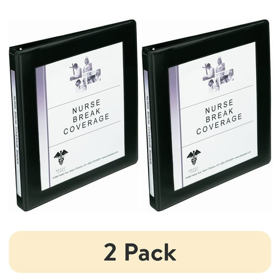 (2 pack) Avery Heavy-Duty Framed View 3 Ring Binder, 0.5" Slant Rings, Black