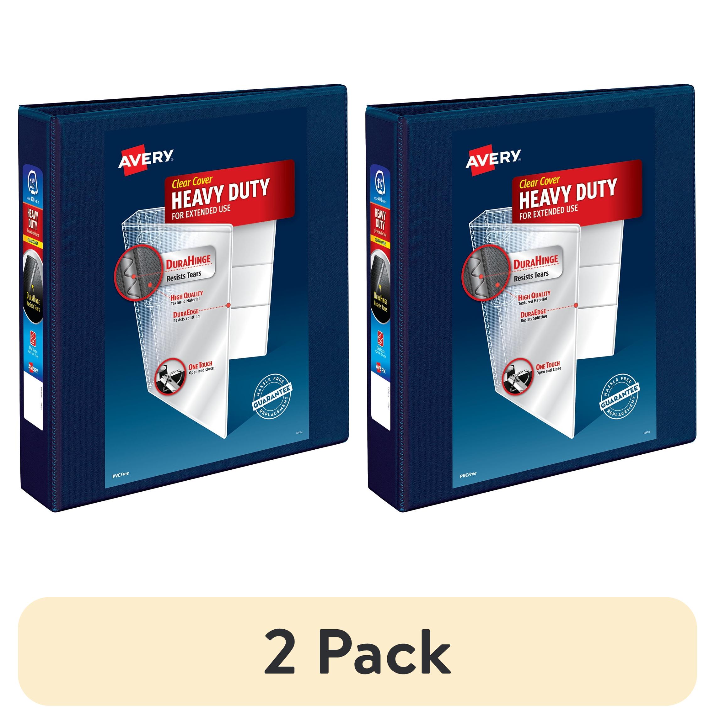 (2 pack) Avery Heavy-Duty View Binder, 1-1/2" Slant Rings, Blue (79357)