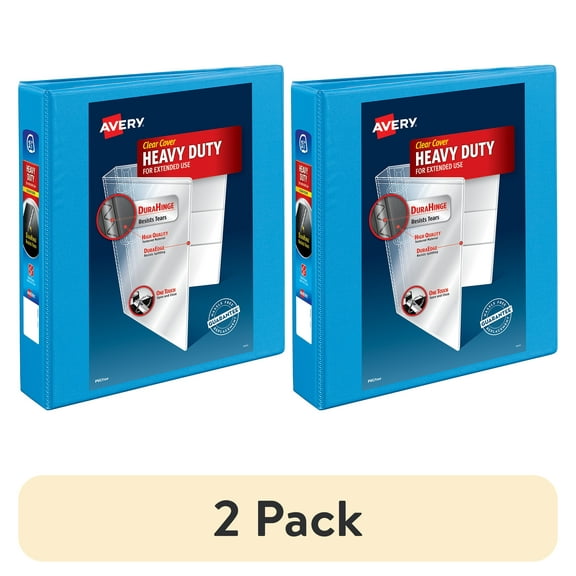 Avery Heavy-Duty View Binder, 1.5" One Touch Slant Rings, 1 Lt. Blue