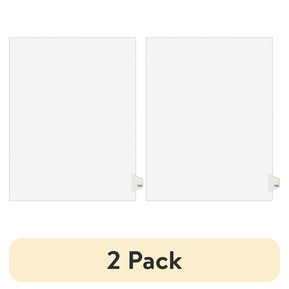 (2 pack) Avery Individual Legal Dividers Avery Style, Letter Size, Side Tab #124 (1124)