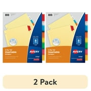 Avery Insertable Divider, 8-Tab, Paper, Buff Color Body, Multicolor Big Tabs, Printable, 1 Set