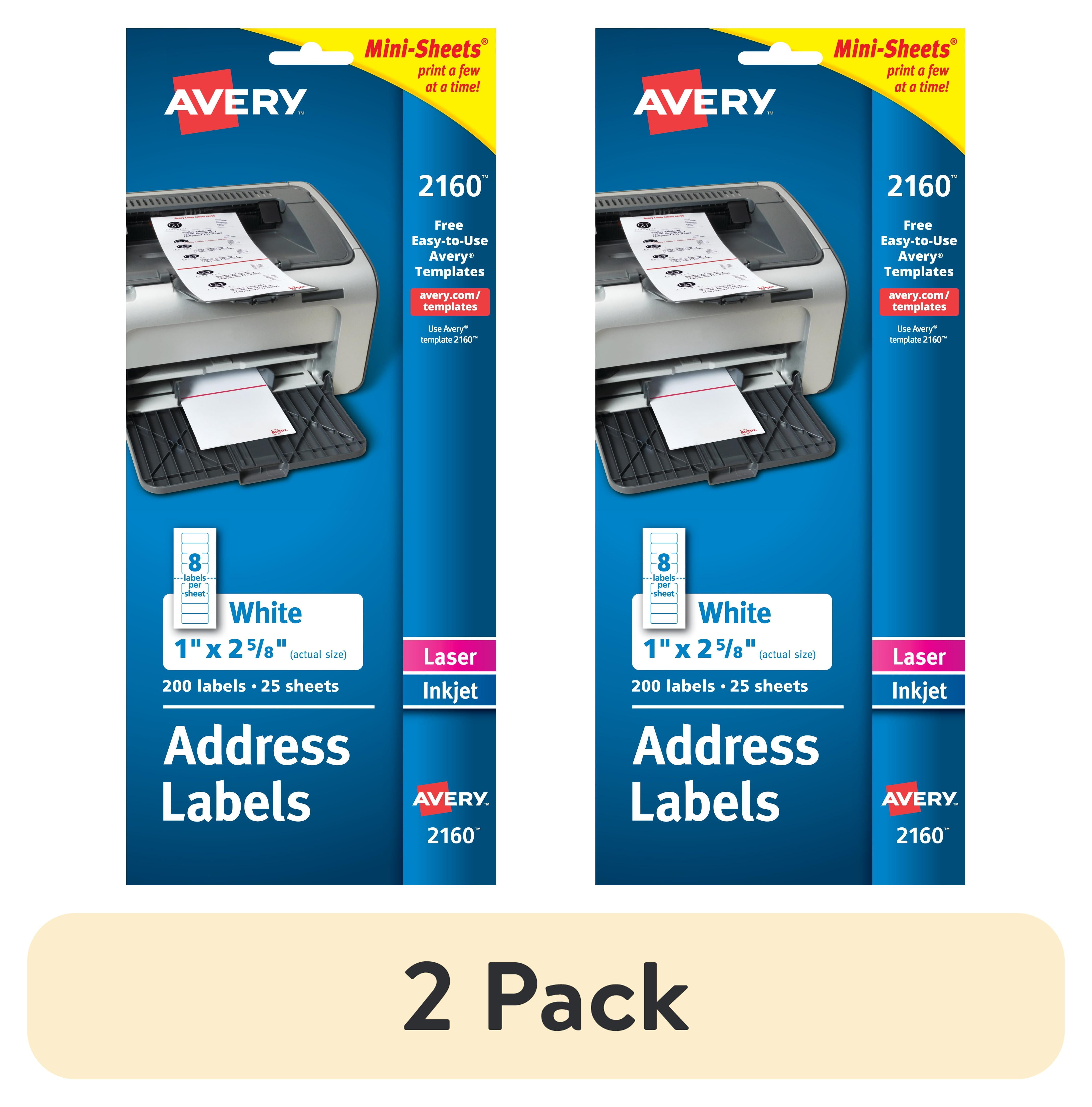 (2 pack) Avery Mini-Sheets Address Labels, Permanent Adhesive, 1