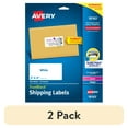 thumbnail image 1 of (2 pack) Avery Shipping Labels, 2" x 4", Paper, White, TrueBlock®, Laser/Inkjet, 100 Labels (18163), 1 of 17