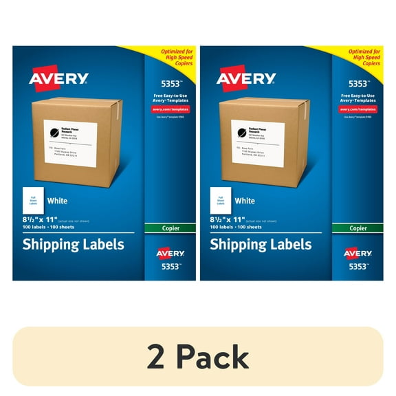 Avery Shipping Labels for Copiers, 8-1/2" x 11", 100 Labels (5353)
