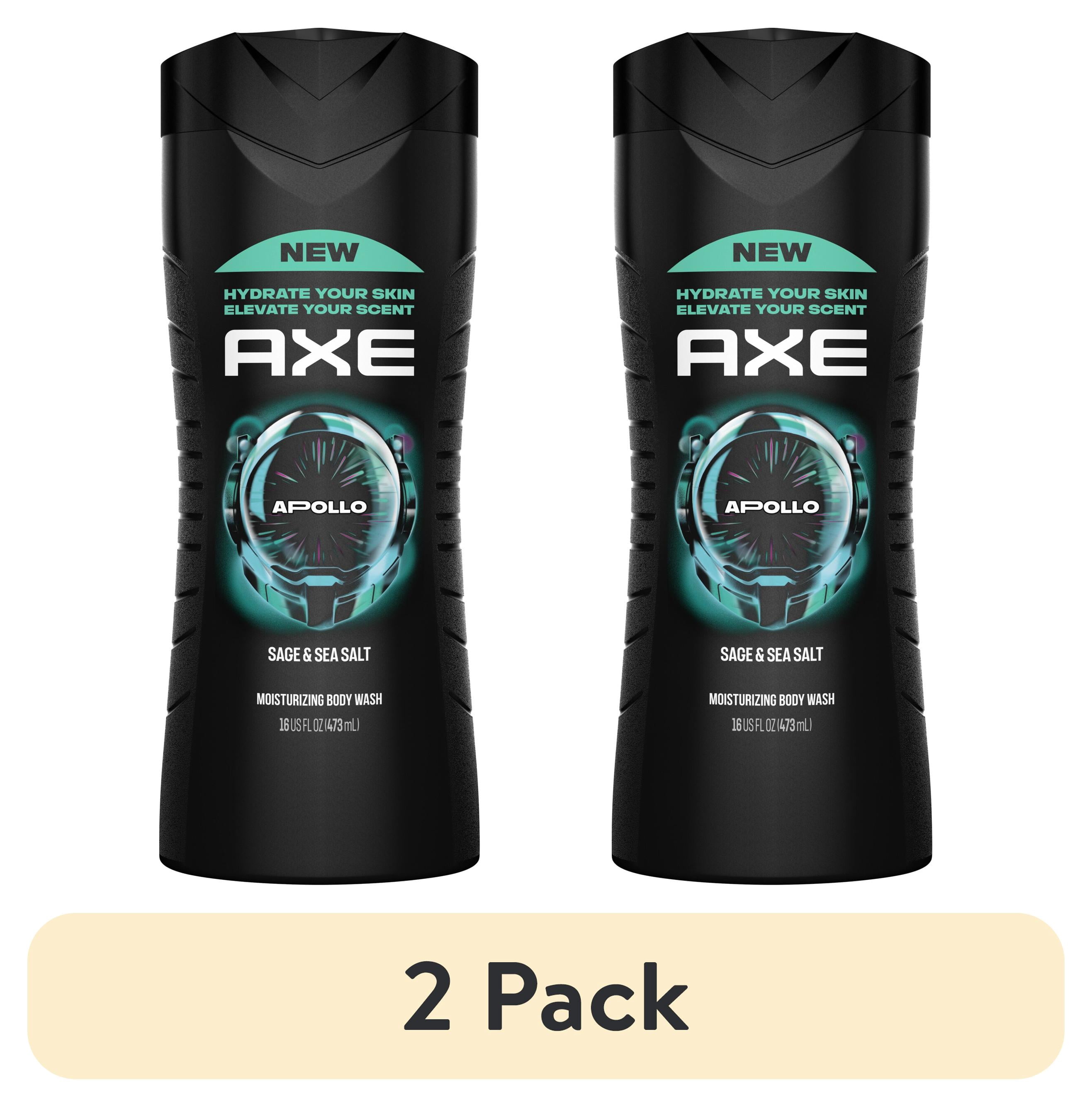 (2 pack) AXE Body Wash For Long Lasting Freshness Apollo Sage & Cedarwood Men's Body Wash With Odor-Busting Prebiotics ,16 fl oz