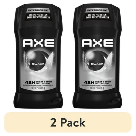 (2 pack) Axe Black Long Lasting Men's Antiperspirant Deodorant Stick, Frozen Pear and Cedarwood, 2.7 oz