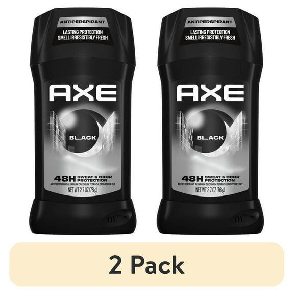 (2 pack) Axe Black Long Lasting Men's Antiperspirant Deodorant Stick, Frozen Pear and Cedarwood, 2.7 oz