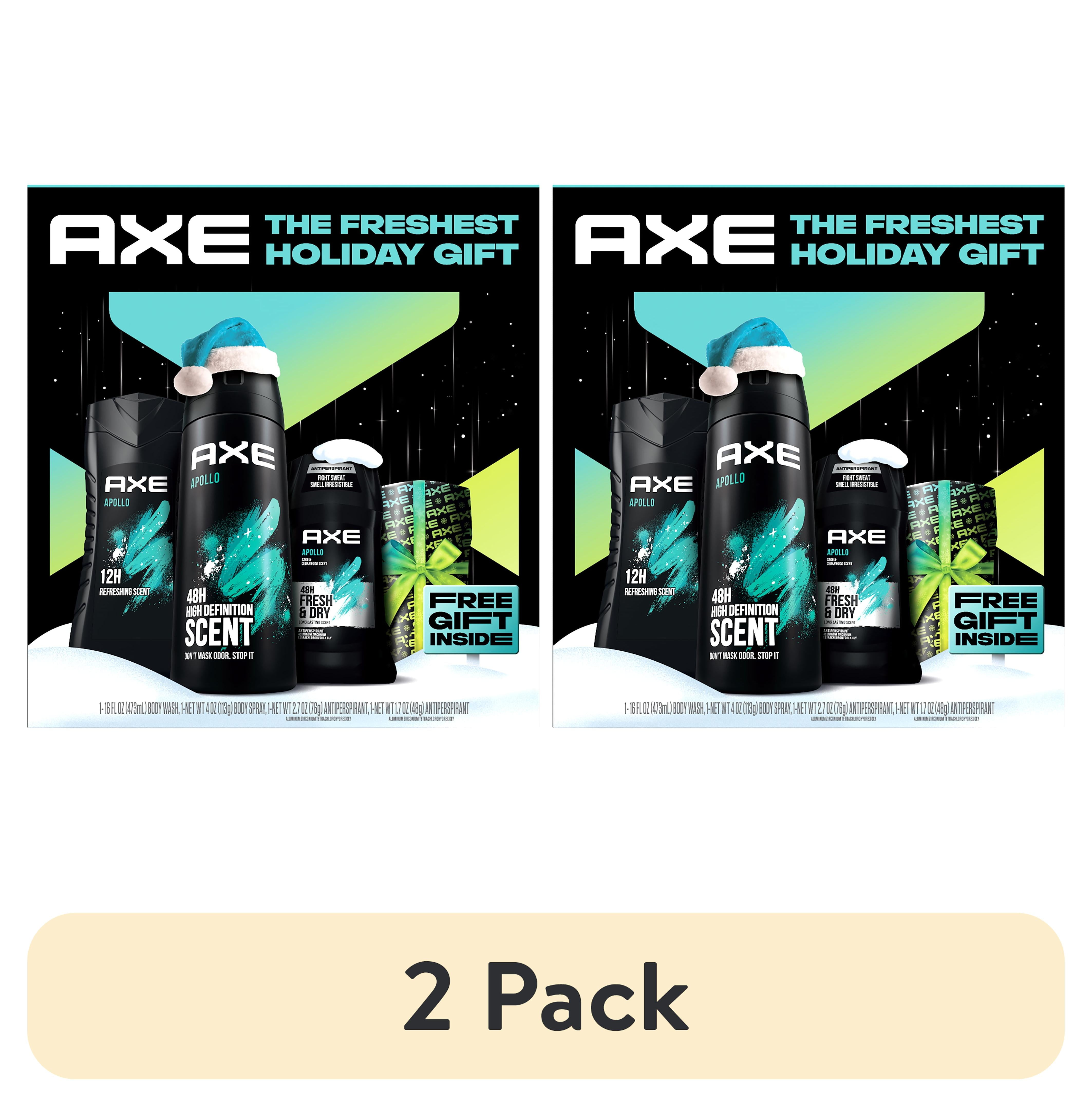 2 pack) Axe Men's Gift Set Body Wash Deodorant Spray