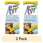 2 pack Ayr Baby Saline Nasal Spray/Drops, 1 Oz.
