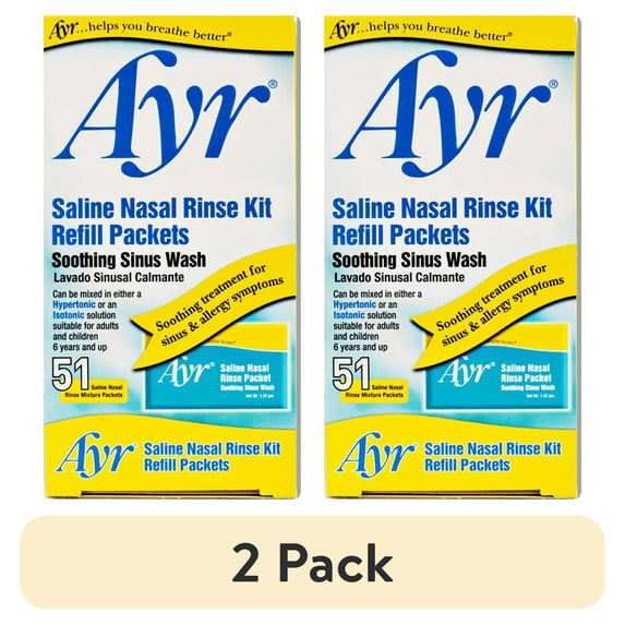(2 pack) Ayr Rinse Kit Refill 51 Count