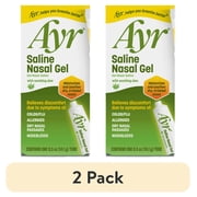 2 pack Ayr Saline Nasal Gel with Soothing Aloe, For Dry Noses, 0.5 oz