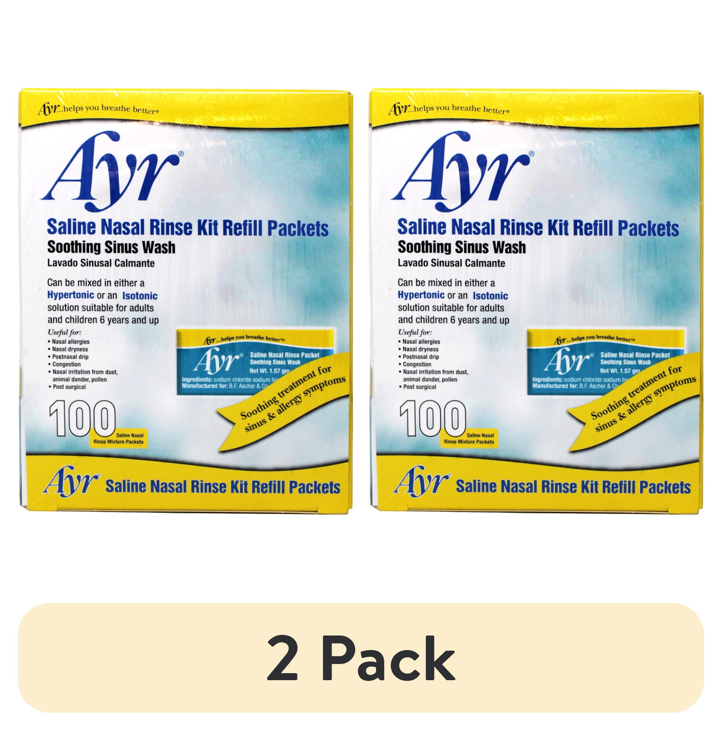 (2 pack) Ayr Sinus Rinse Kit Refill Packets - 100 Count