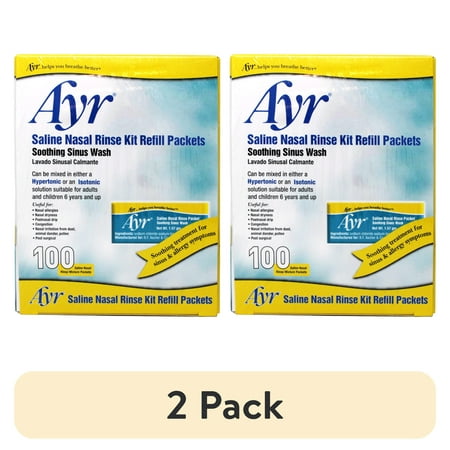 (2 pack) Ayr Sinus Rinse Kit Refill Packets - 100 Count